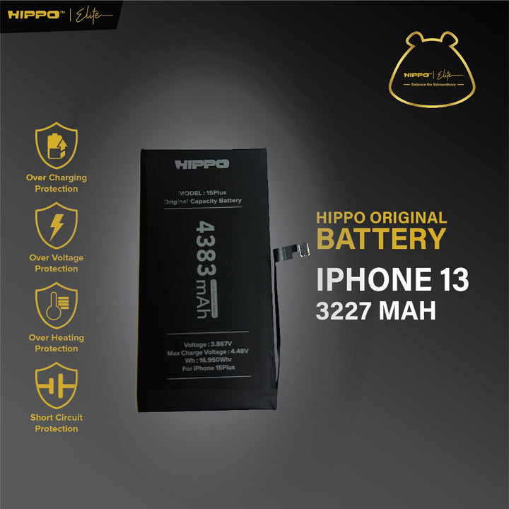 Hippo Baterai IPHONE 13 3227mAh Battery Batere Batrai Batre Original Cell Garansi resmi