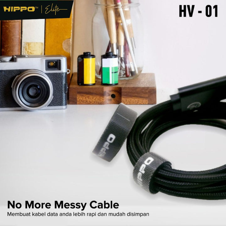 Hippo HV-01 Kabel Organizer Pengikat kabel Roll 100cm 4