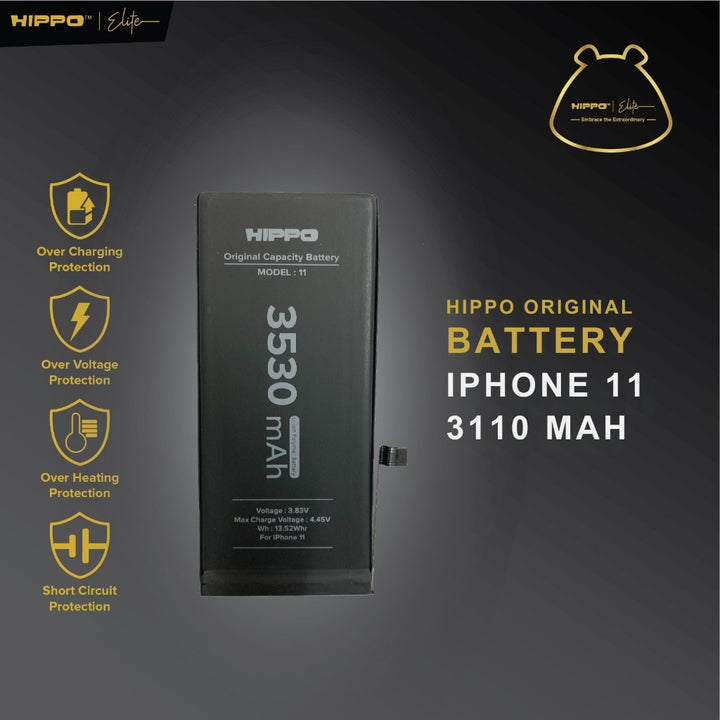 Hippo Baterai IPhone 11 3110mAh Original Celll Batere Premium Batu  Baterry Batre Handphone Garansi Resmi