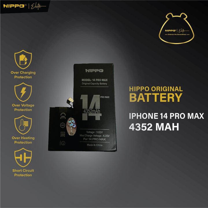 Hippo Baterai Iphone 14 Pro Max 4352mAh Battery Batere Batrai Batre Original Cell Garansi resmi