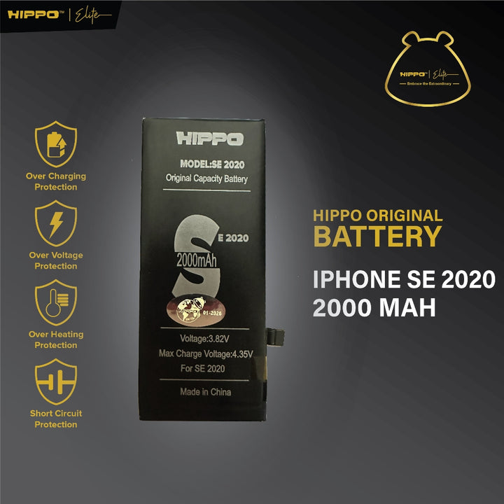 Hippo Baterai iPhone SE 2020 2000mAh Original Cell Battery Batere Batrai