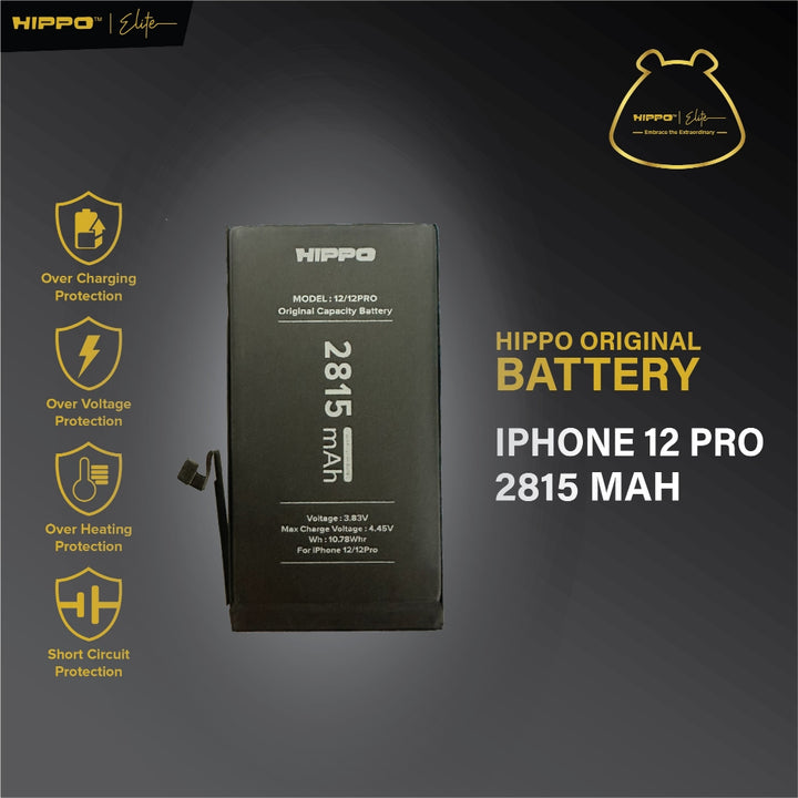 Hippo Baterai iPhone 12 Pro 2815mAh Original Cell Battery Batu Batere Batrai Garansi Resmi