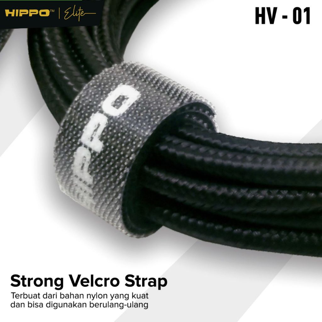 Hippo HV-01 Kabel Organizer Pengikat kabel Roll 100cm 3