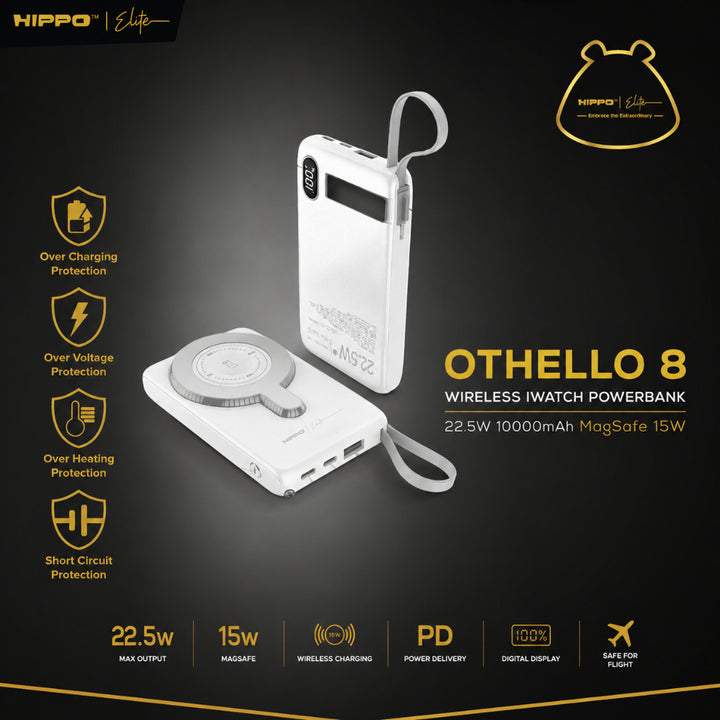 Hippo Elite PowerBank Othello 8 PD 22.5W 10000mAh MagSafe 15W iWatch SmartWatch Charging 2