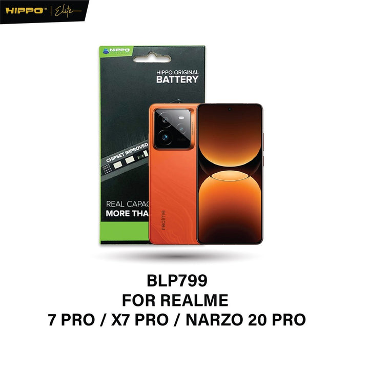 Hippo Baterai REALME BLP-799 REALME 7 PRO / X7 PRO / NARZO 20 PRO 4500mAh Battery Batere Batrai Batre Original Cell Gara