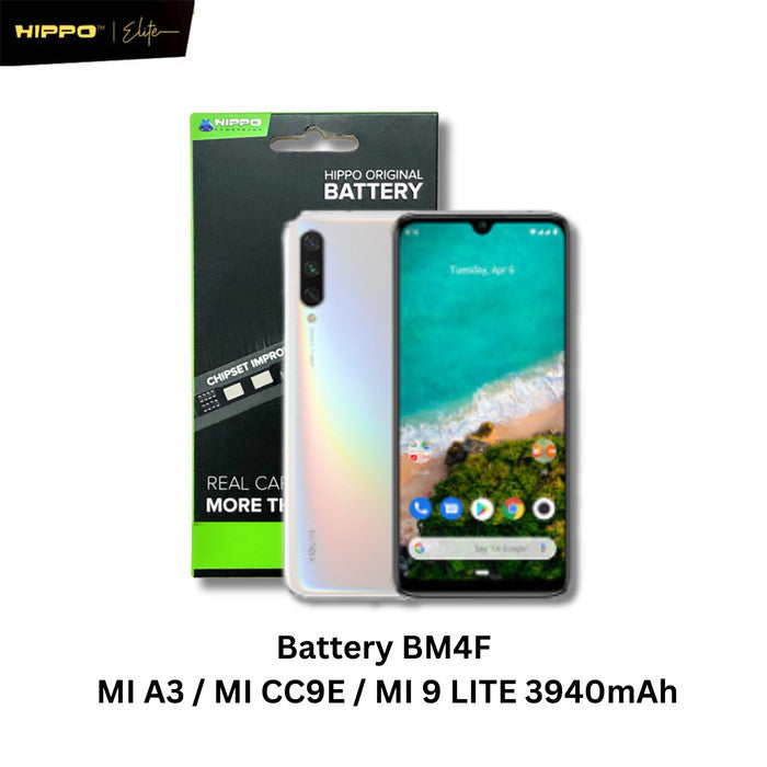 Hippo Baterai Xiaomi BM4F MI A3 / MI CC9E / MI 9 LITE 3940mAh Battery Batere Batrai Batre Original Cell Garansi resmi