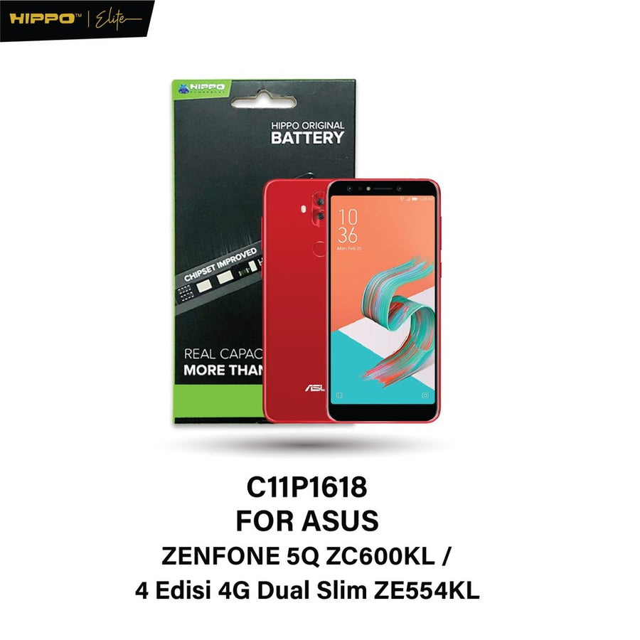 Hippo Elite Baterai Asus C11P1618 ZENFONE 5Q