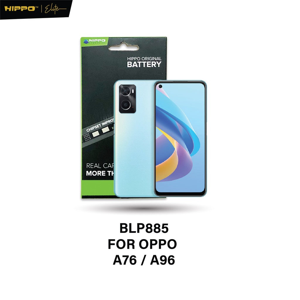Hippo Baterai OPPO BLP-885 OPPO A76 / A96 5000mAh Battery Batere Batrai Batre Original Cell Garansi resmi