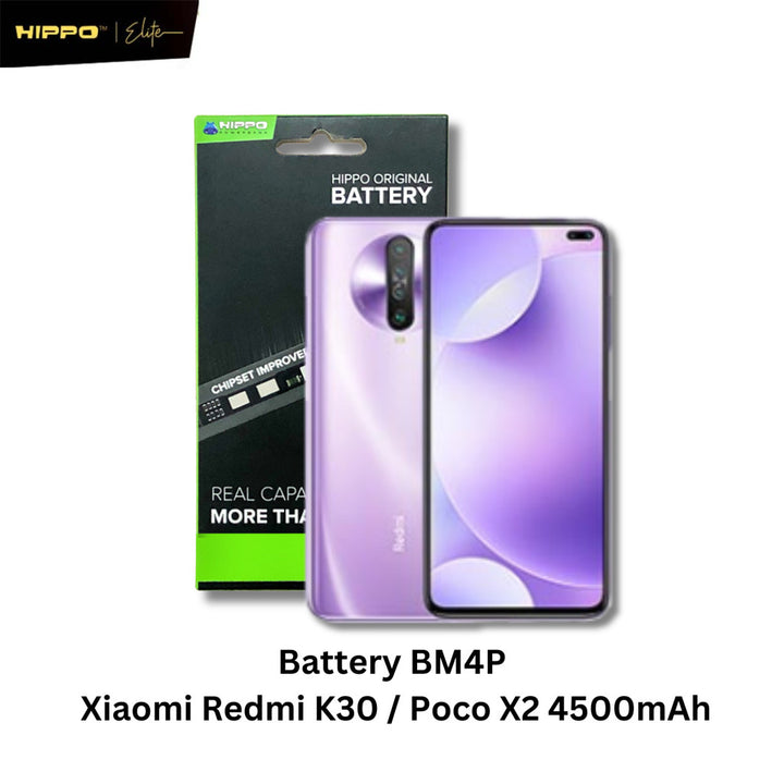 Hippo Baterai Xiaomi BM4P Redmi K30 / Poco X2 4500mAh Battery Batere Batrai Batre Original Cell Garansi resmi