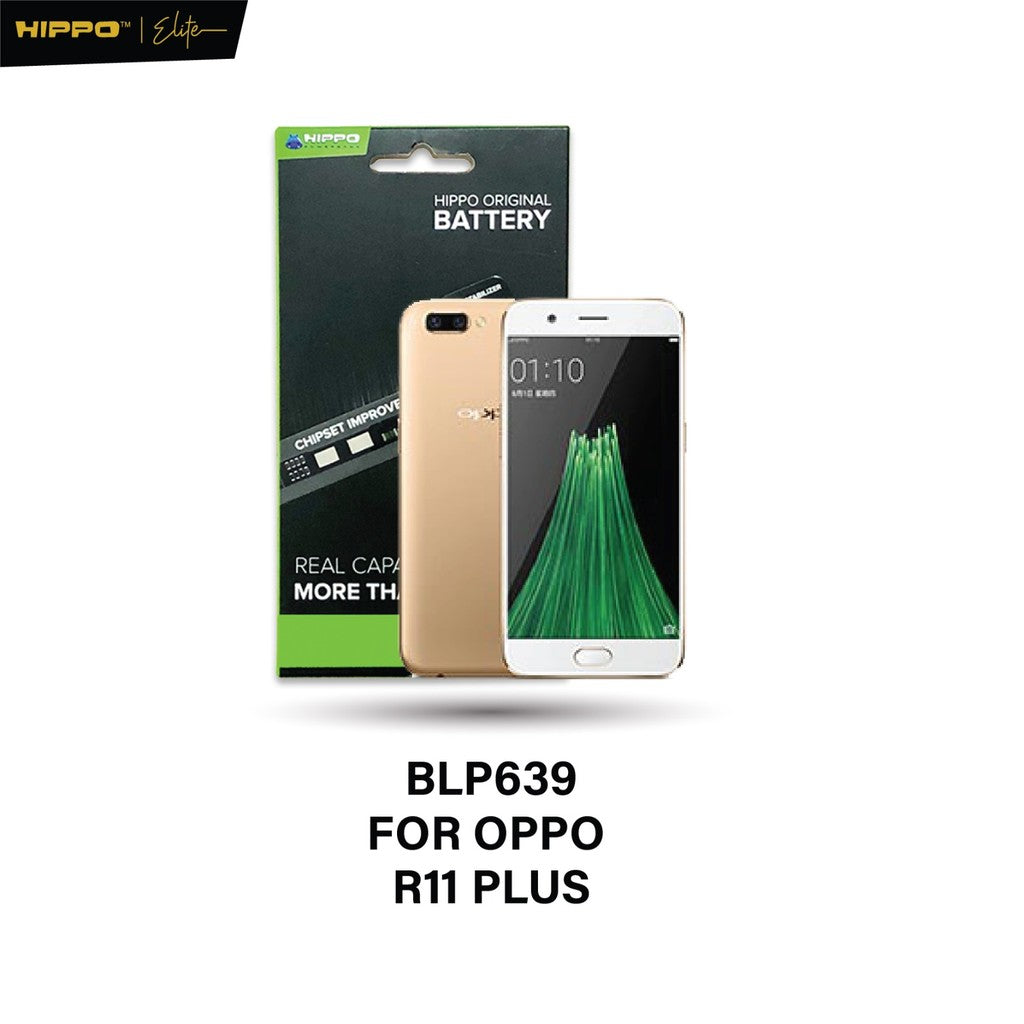 Hippo Baterai OPPO BLP-639 OPPO R11 PLUS 5000mAh Battery Batere Batrai Batre Original Cell Garansi resmi