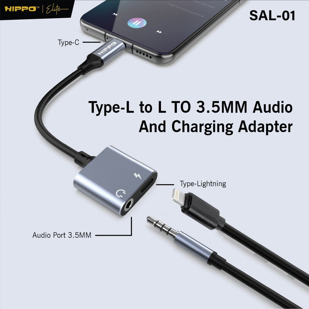 HIPPO Kabel SPLITTER SAL-01 2in1 Lightning to Jack 3.5mm Converter Support PUBG Charge + Mic iPhone 6 7 8 x 11 6