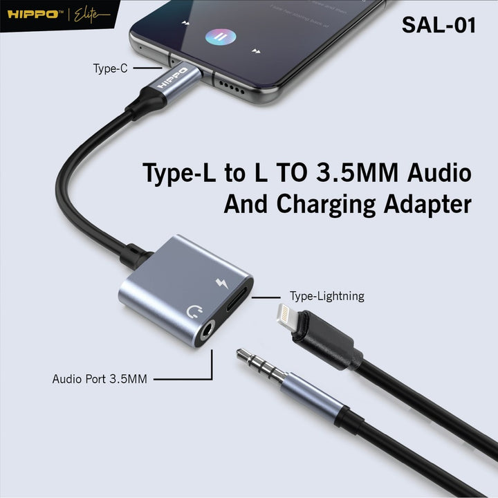 HIPPO Kabel SPLITTER SAL-01 2in1 Lightning to Jack 3.5mm Converter Support PUBG Charge + Mic iPhone 6 7 8 x 11 6