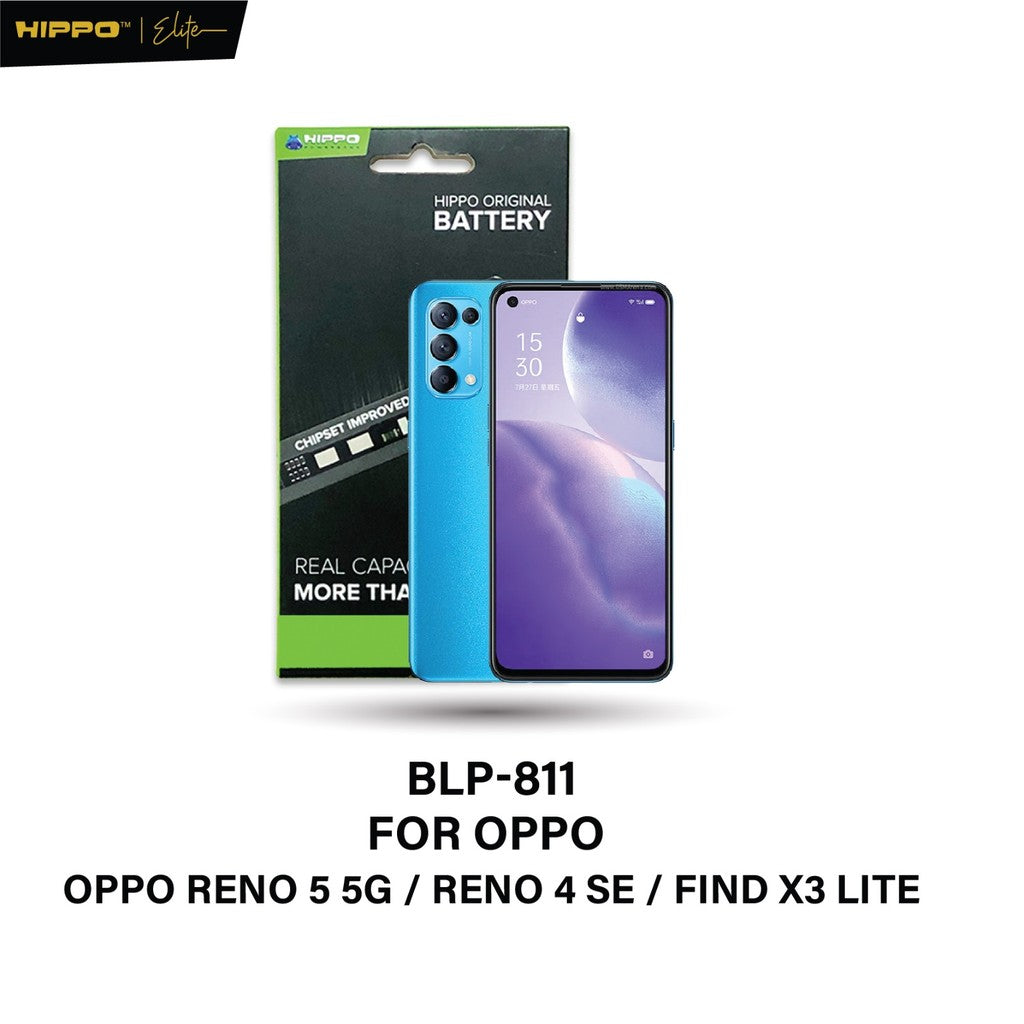 Hippo Baterai OPPO BLP-811 OPPO RENO 5 5G / RENO 4 SE / FIND X3 LITE 4300mAh Battery Batere Batrai Batre Original Cell G