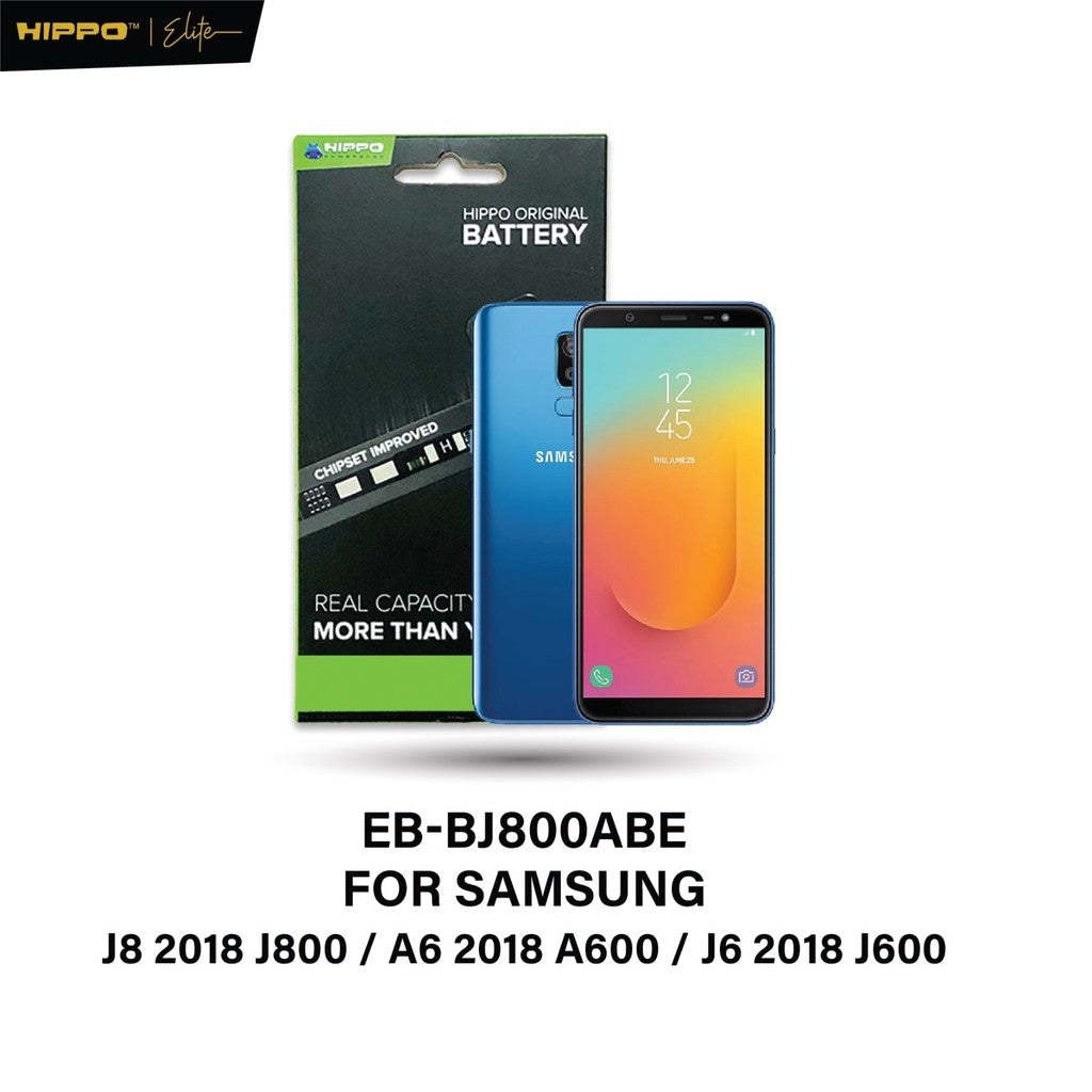 Hippo Baterai SAMSUNG EB-BJ800ABE J8 2018 J800 / A6 2018 A600 / J6 2018 J600 3000mAh Battery Batere Batrai Batre Origina