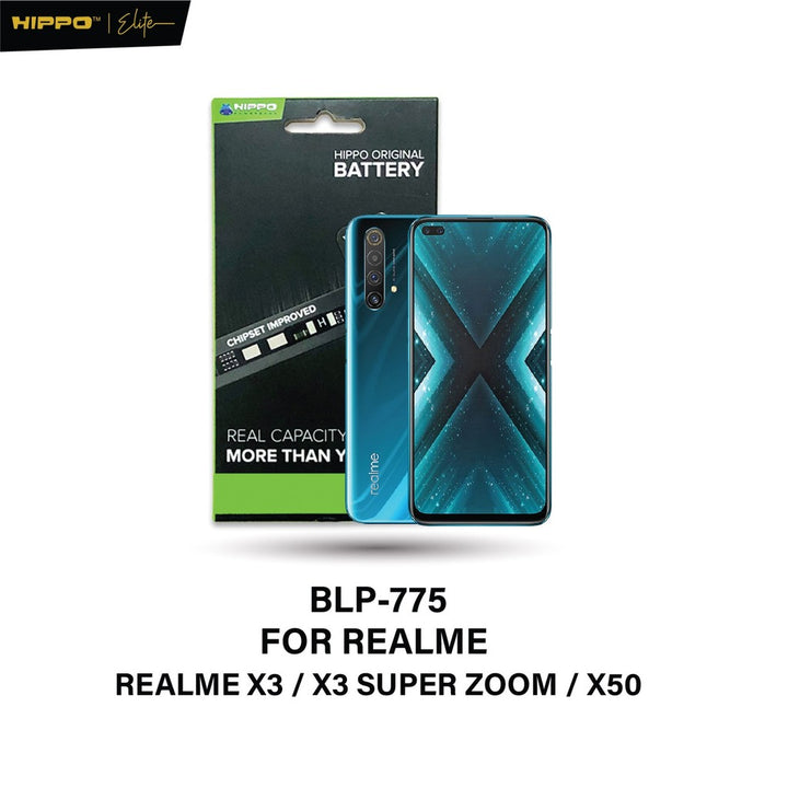 Hippo Baterai Oppo BLP-775 Realme X3 / X3 Super Zoom / X50 4500mAh Battery Batere Batrai Batre Original Cell Garansi res