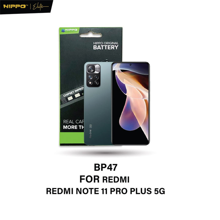 Hippo Baterai XIAOMI BP47 Redmi Note 11 Pro Plus 5G 2250mAh Battery Batere Batrai Batre Original