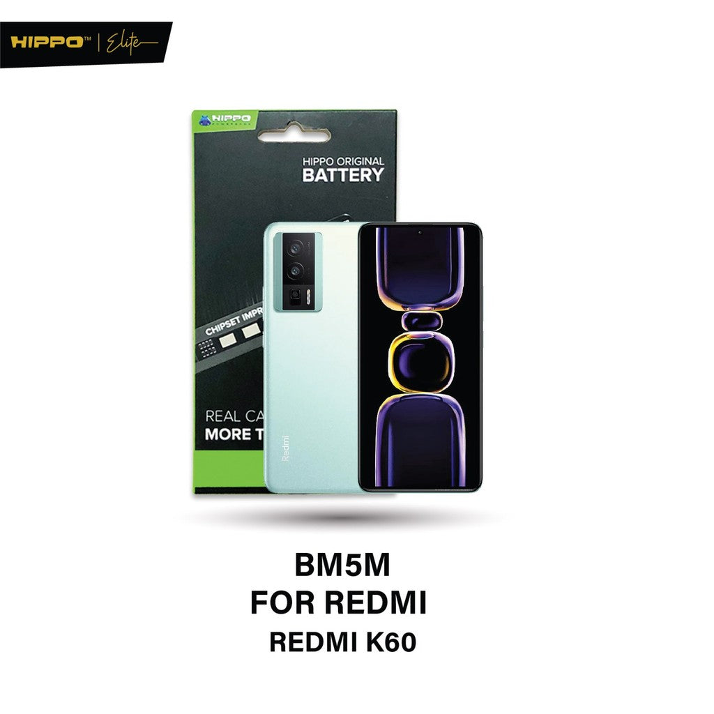 Hippo Baterai XIAOMI BM5M Redmi K60 5000mAh Battery Batere Batrai Batre Original Cell Garansi resmi