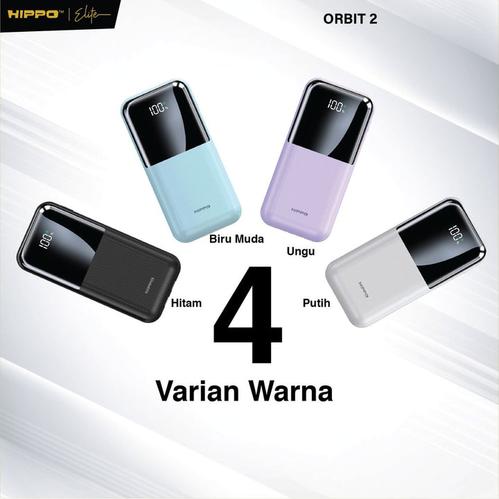 Hippo Powerbank Orbit2 10.000 Mah Pd 22.5W Type C Lightning Fast Charging Power Delivery Mini Size With Led Indicator Di