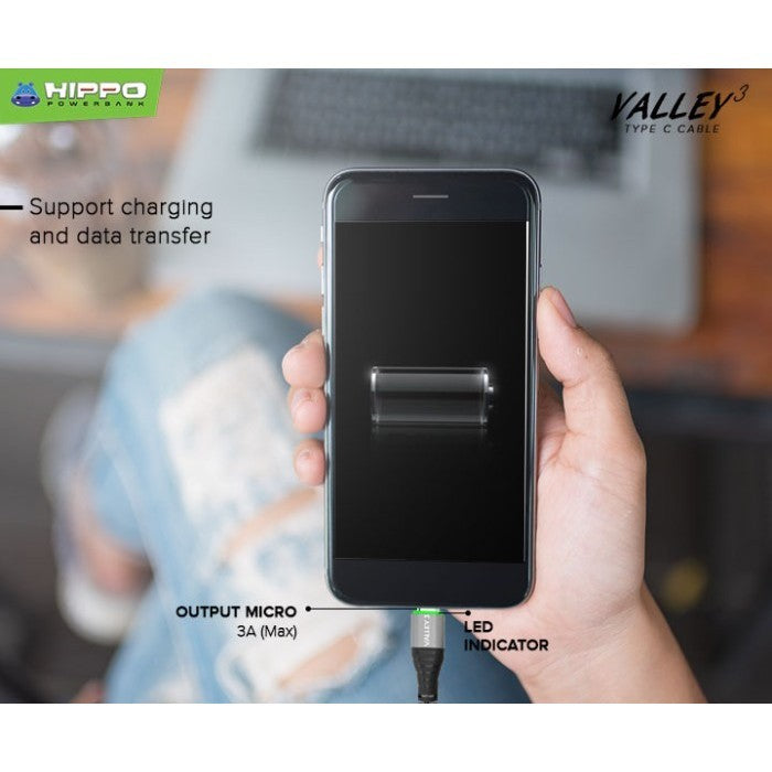 Hippo Kabel Data Valley 3 TYPE C USB 100cm Fast Charging 3.0 3