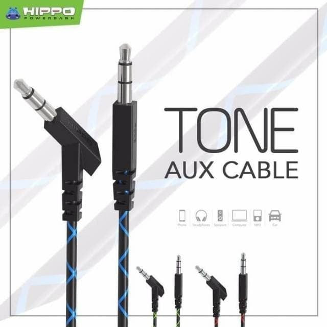 Hippo Tone Aux Cable Kabel Aux Kabel Audio 3.5mm Jack Cabel