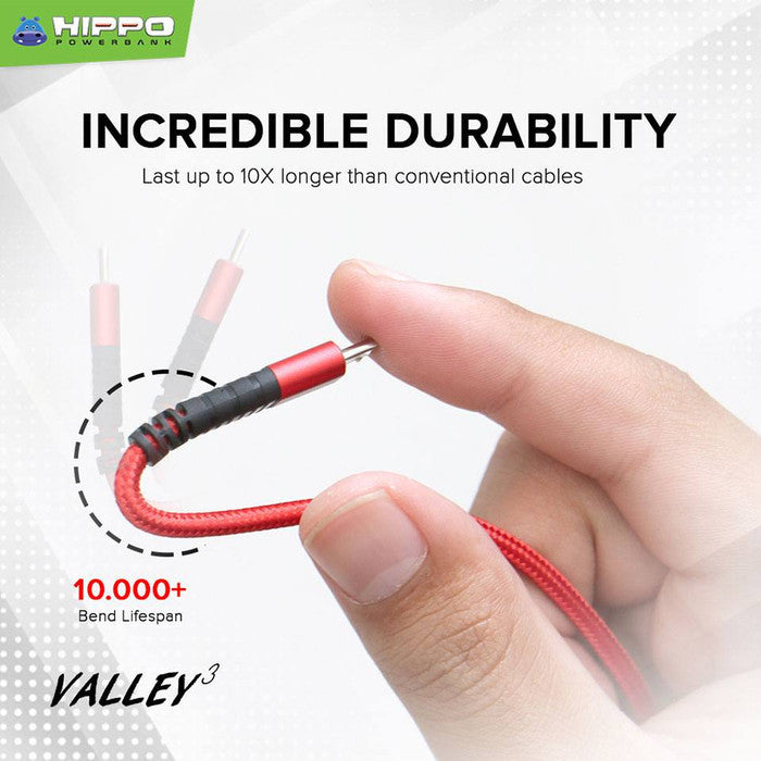 Hippo Kabel Data Valley 3 Micro USB 100cm Fast Charging 3.0 4