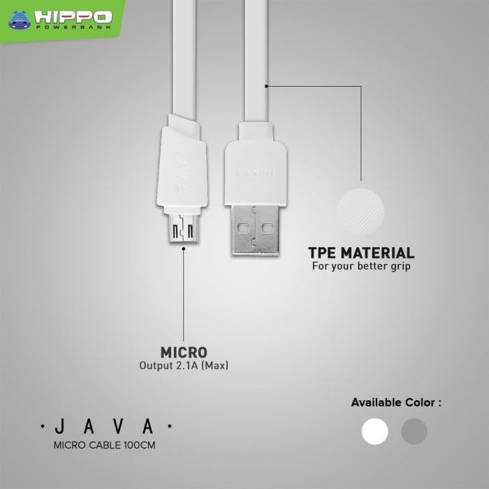 Hippo Java Micro USB Kabel Data &amp; Charger 100cm 2