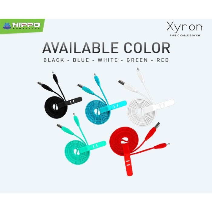 Hippo Xyron Type C Kabel Data &amp; Charger – 200cm 2