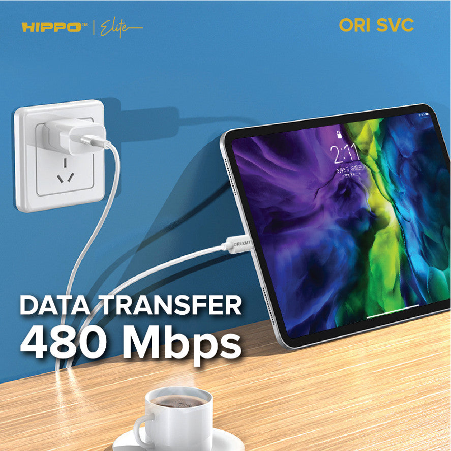 Hippo Elite Kabel SVC 120W Panjang 100cm White Super VOOC 5