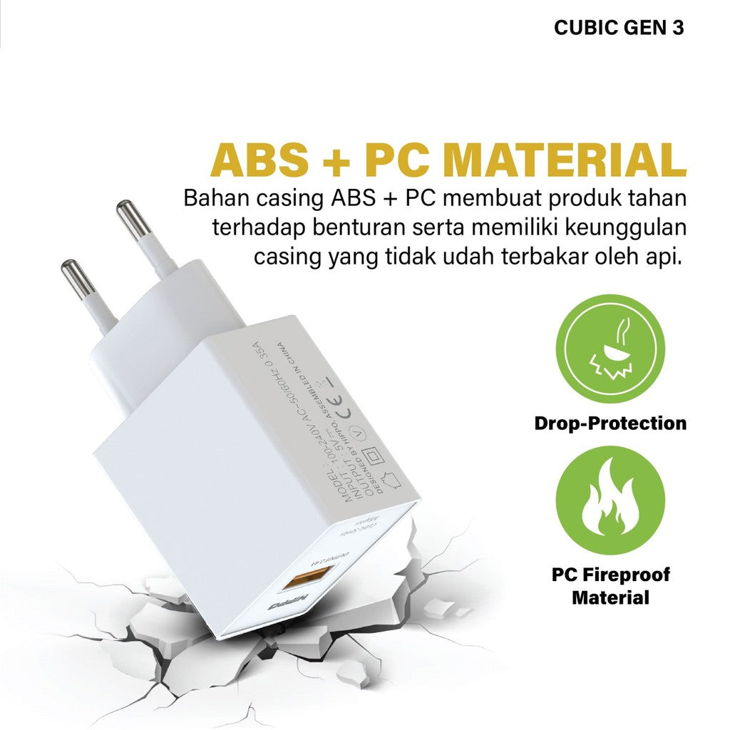 Hippo Adapter Cubic Gen 3 Smart Detec Charger 2.4A 7
