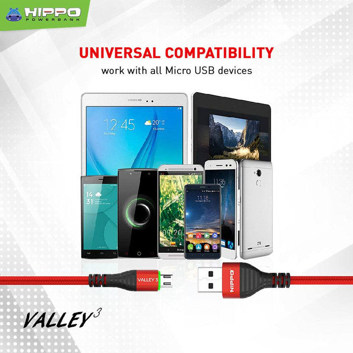 Hippo Kabel Data Valley 3 Micro USB 100cm Fast Charging 3.0 3