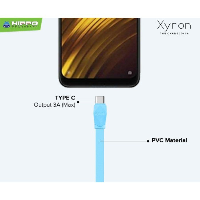 Hippo Kabel Charger Xyron Type C Kabel Data &amp; Charger 3.0 QC Length100cm 4