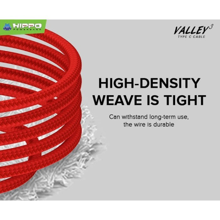 Hippo Kabel Data Valley 3 TYPE C USB 100cm Fast Charging 3.0 4