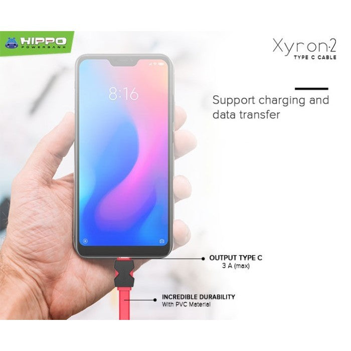 Hippo Xyron 2 Type C Kabel Data &amp; Charger – 100cm 3
