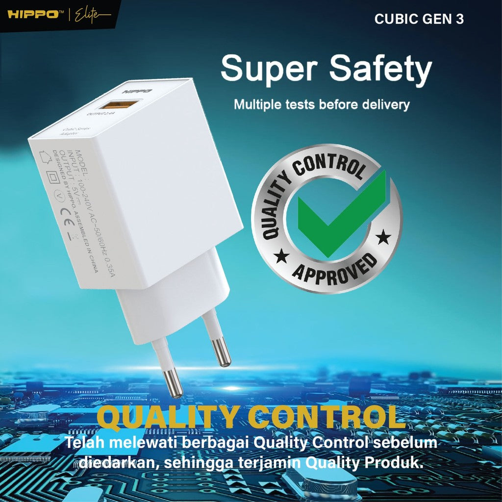 Hippo Adapter Cubic Gen 3 Smart Detec Charger 2.4A 6