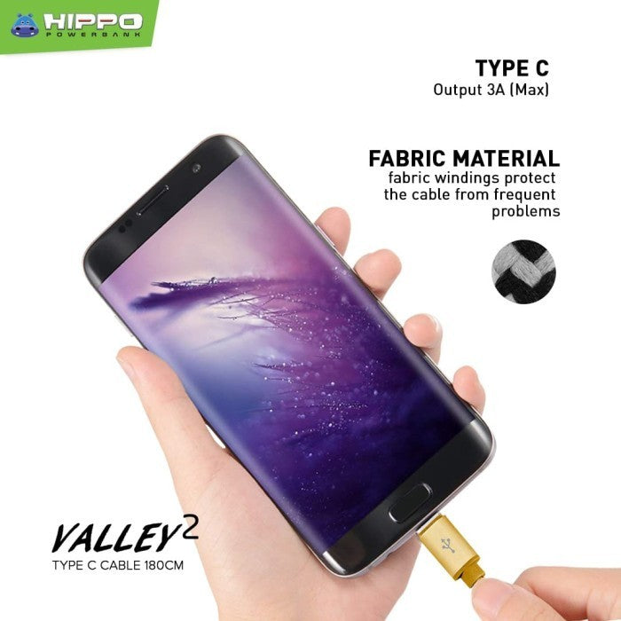 Hippo Valley 2 Type C Kabel Data &amp; Charger 200cm 4