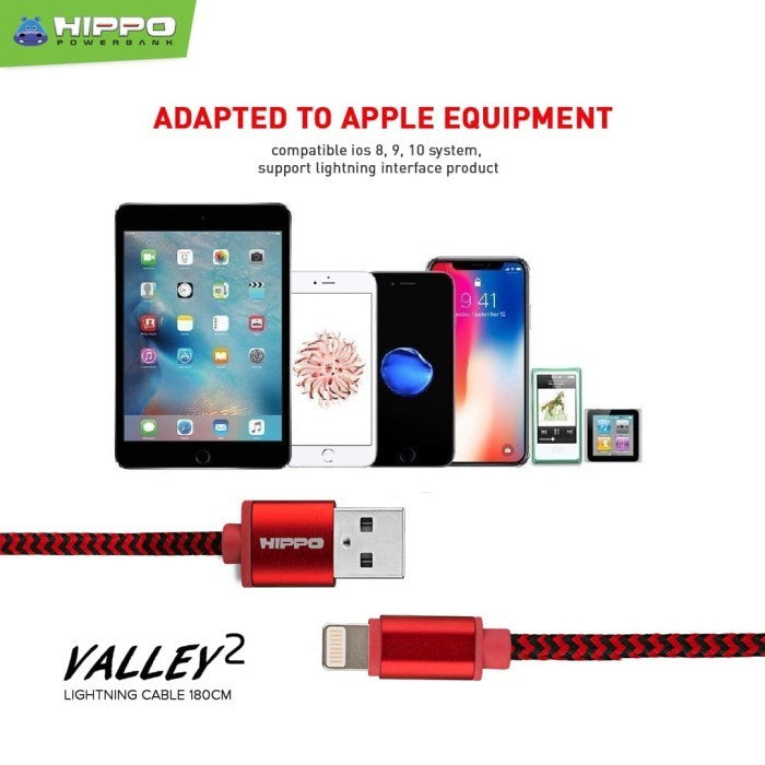 Hippo Valley 2 Lightning Kabel Data &amp; Charger 200cm 4