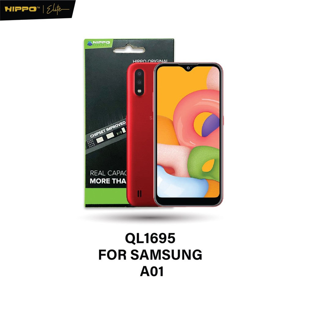Hippo Baterai SAMSUNG QL1695 GALAXY A01 3000mAh Battery Batere Batrai Batre Original Cell Garansi resmi