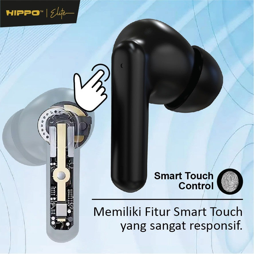 Hippo TWS Airmotion ANC dan ENC BT 5.3 Function Touch Control IPX4 Waterproof HD Voice 6