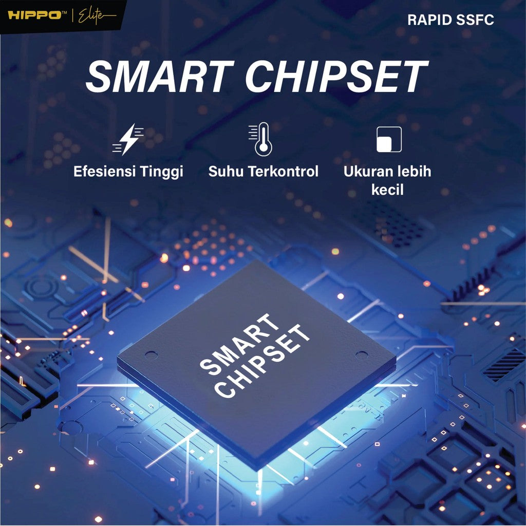 Hippo Elite Rapid SSFC 45W Adaptor Samsung Super Fast Charging  2 Port Usb A C Kepala Charger Casan Adapter Fa 6