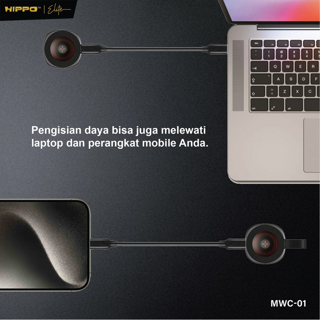 Hippo Elite MWC-01 Magnetic Wireless Charger Iwatch 2.5 Watt Dual Input Lightning Type-C For Apple Watch Ultra 6