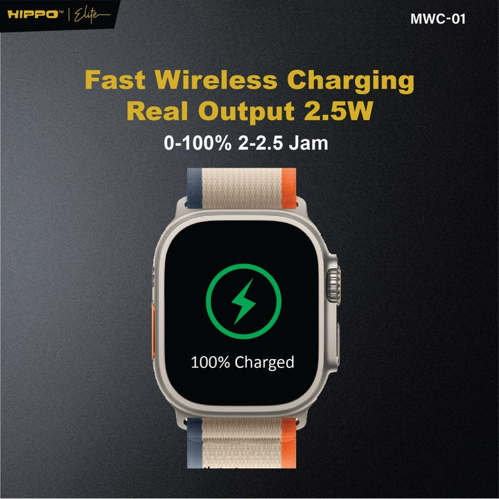 Hippo Elite MWC-01 Magnetic Wireless Charger Iwatch 2.5 Watt Dual Input Lightning Type-C For Apple Watch Ultra 5