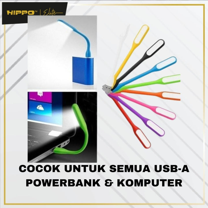 Hippo Lampu LED USB Portabel Flexibel For Powerbank/Laptop/CPU 4