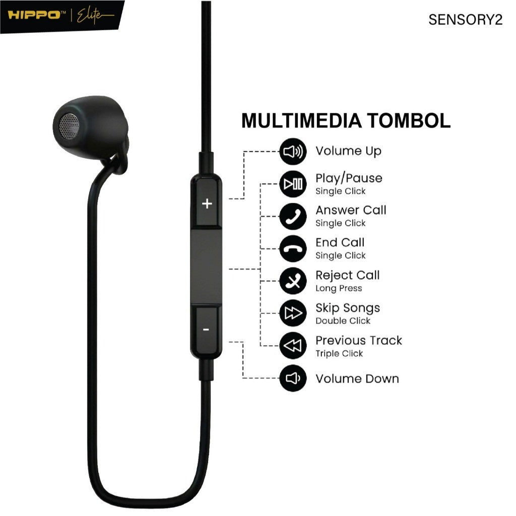 Hippo ASMR Sensory 2 Earphone Wired Headset Noice Reduction Sleep Black 4