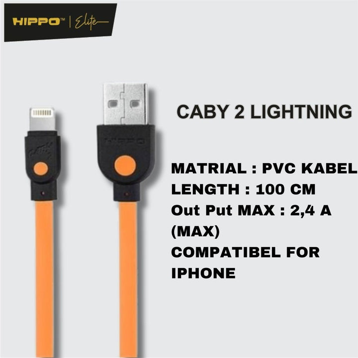 Hippo Kabel Caby2 Panjang 100cm Kabel Charger IPhone 2