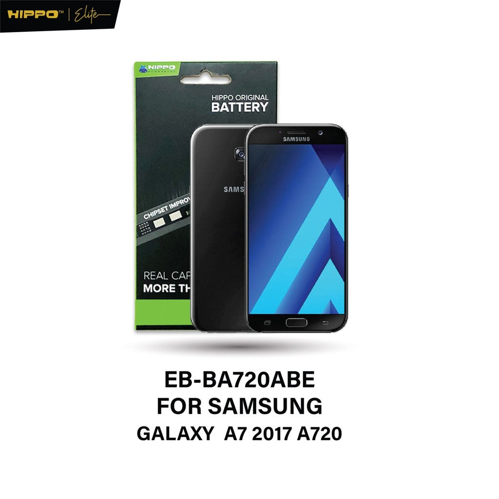 Hippo Baterai Samsung EB-BA720ABE A7 2017 A720 3600mAh Battery Batere Batrai Batre Original Cell Garansi resmi