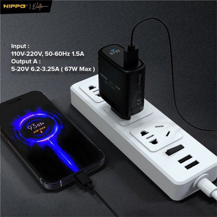 Hippo Elite Adaptor Xiaomi Turbo Charger 67W Original Adapter 4