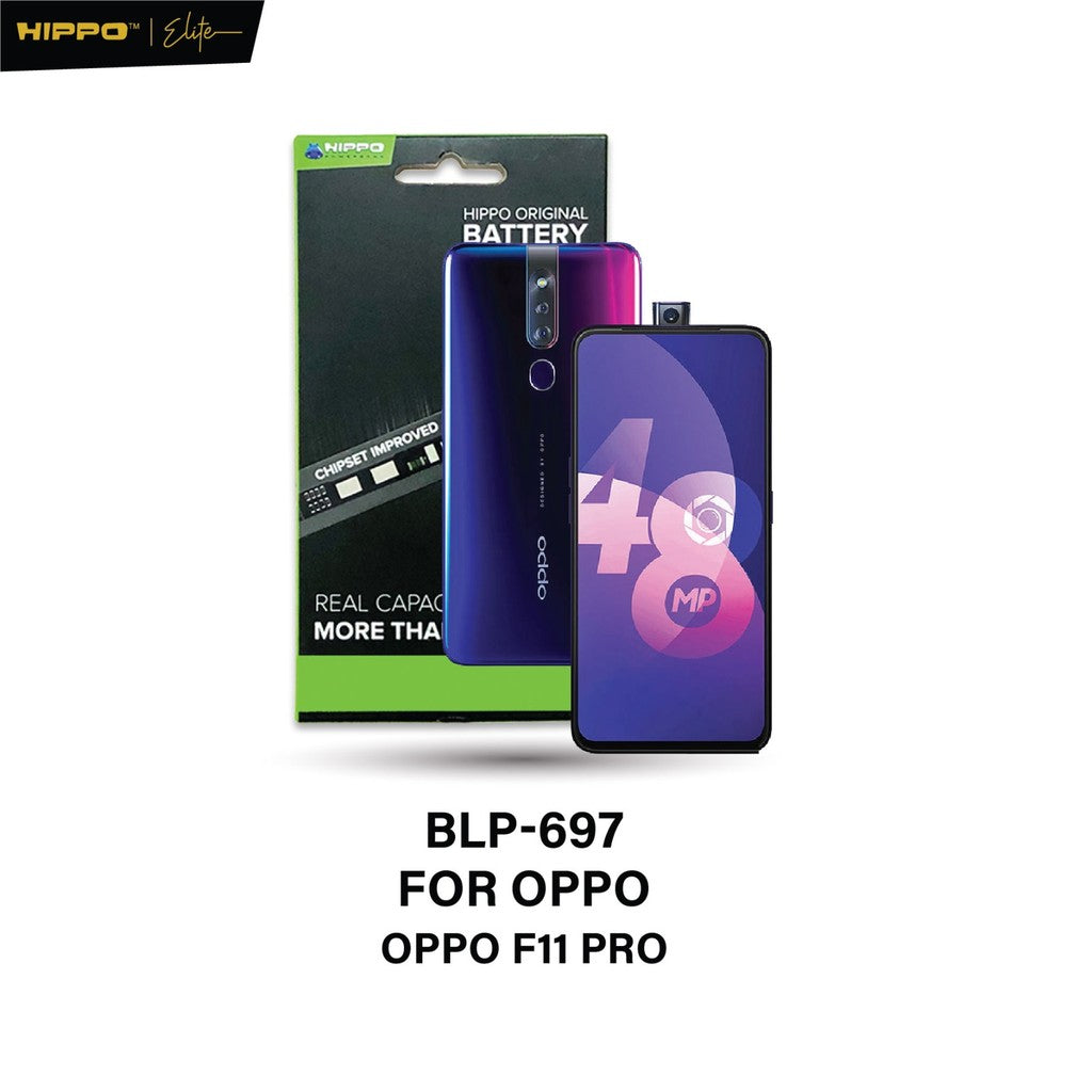 Hippo Baterai Oppo BLP-697 F11 Pro 4000mAh Battery Batere Batrai Batre Original Cell Garansi resmi