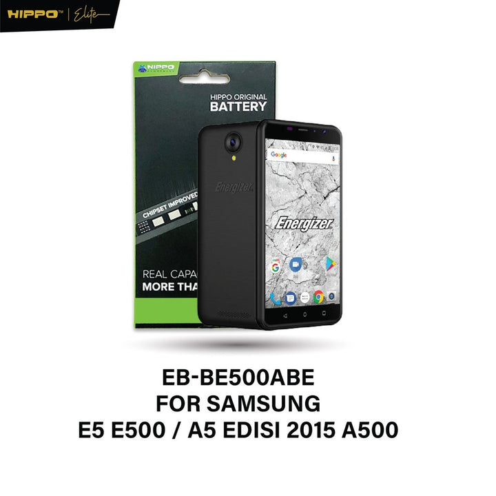 Hippo Baterai Samsung EB-BE500ABE E5 E500 / A5 EDISI 2015 A500 2400mAh Battery Batere Batrai Batre Original Cell Garansi