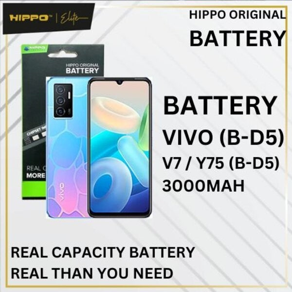 Hippo baterai VIVO B-D5 V7 / Y75 | B-D5 | 3000MAH Original Cell Battery Batere Batrai 2