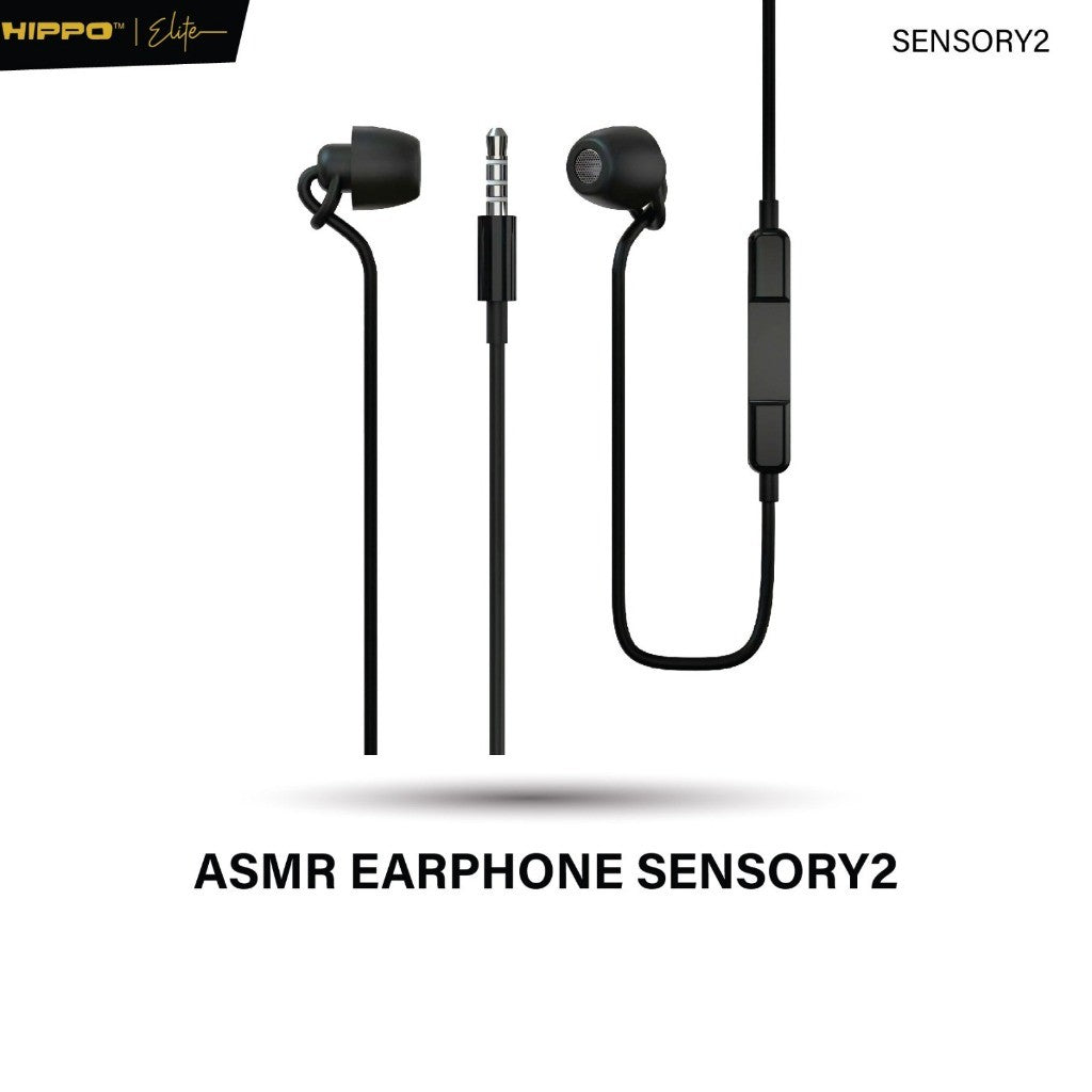 Hippo ASMR Sensory 2 Earphone Wired Headset Noice Reduction Sleep Black
